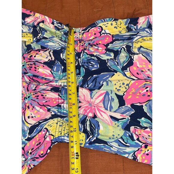 Lilly Pulitzer TALA ROMPER Nauti Navy Capri Soleil Pink S Small - Picture 7 of 9